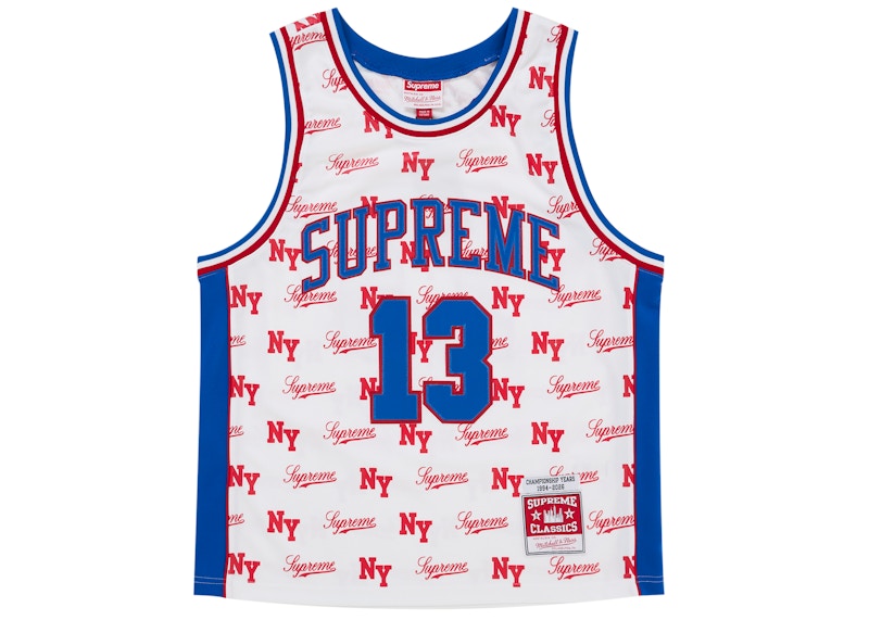 Supreme Mitchell & Ness Monogram Basketball Jersey White