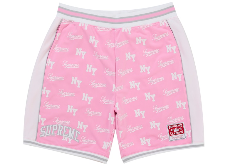 Supreme Mitchell & Ness Monogram Basketball Short Pink