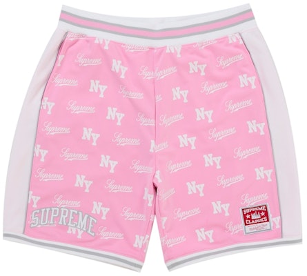 Shorts de Baloncesto Rosa Supreme Mitchell & Ness Monograma Buy Shorts de Baloncesto Rosa Supreme Mitchell & Ness Monograma