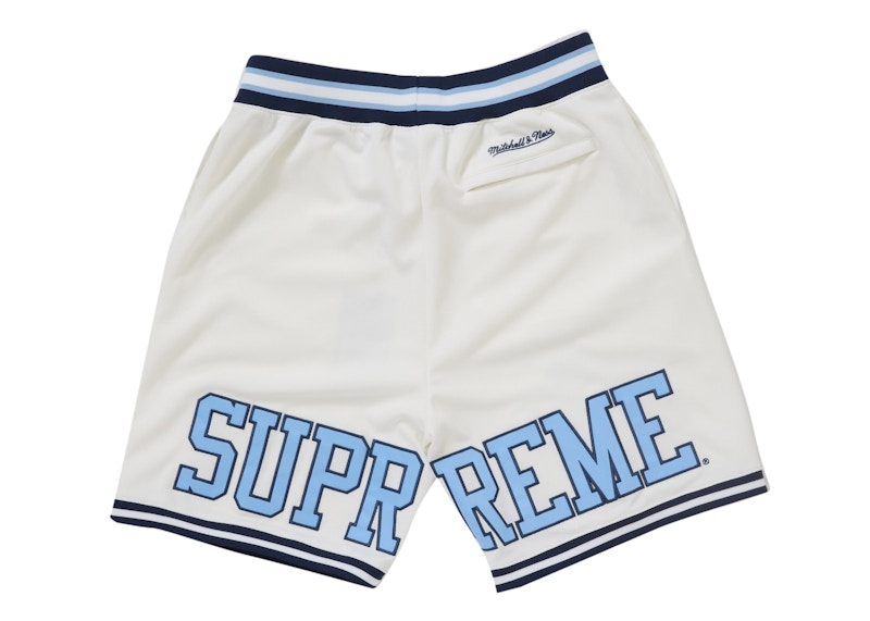 Order Supreme Mitchell & Ness NCAA 篮球短裤 白色