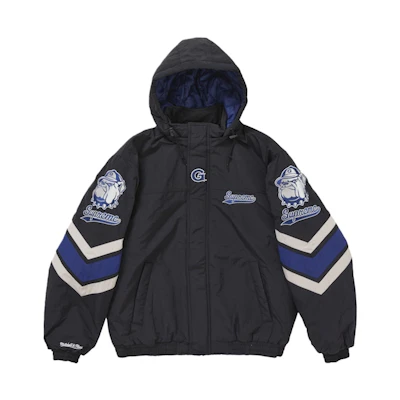 Supreme Mitchell & Ness NCAA Hooded Stadium Jacket Black