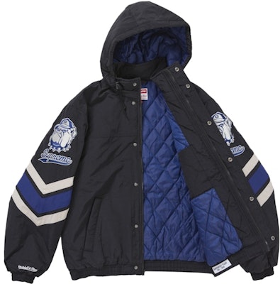 シュプリーム ミッチェル & ネス NCAA フーディッド スタジアム ジャケット ブラック Order シュプリーム ミッチェル & ネス NCAA フーディッド スタジアム ジャケット ブラック