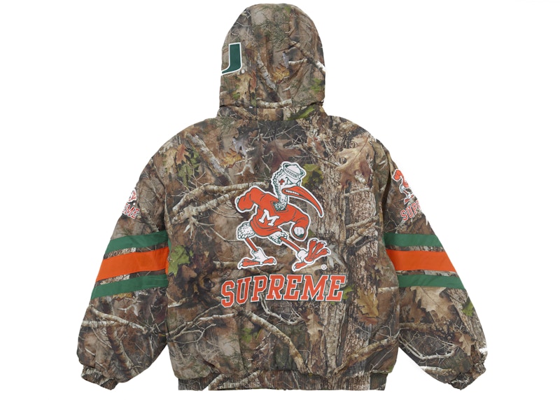 Lookbook Supreme Mitchell & Ness NCAA 連帽運動外套 森林迷彩款