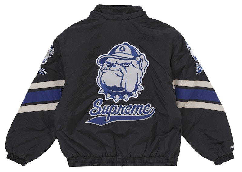 Purchase Supreme Mitchell & Ness NCAA 黑色連帽運動場外套