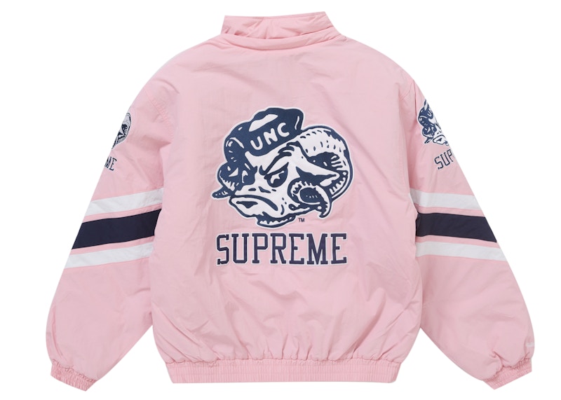 Supreme Mitchell & Ness NCAA Hooded Stadium Jacket Pink 圖 5