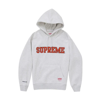 Supreme Mitchell & Ness NCAA Hooded Sweatshirt Ash Grey