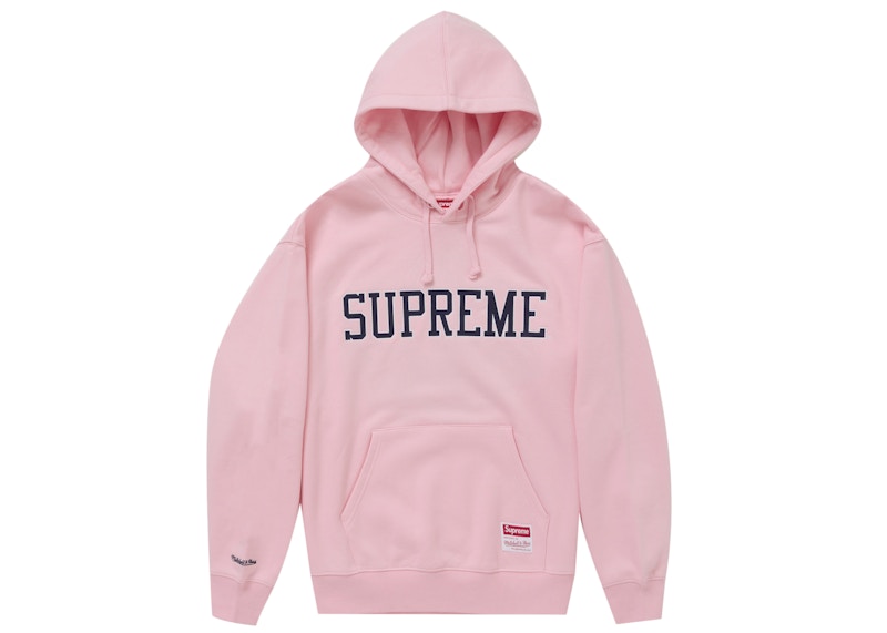 Supreme Mitchell & Ness NCAA Hooded Sweatshirt Pink