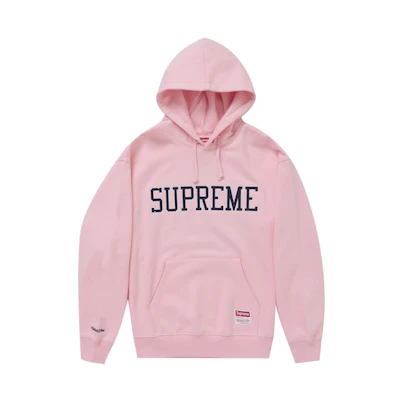 Supreme Mitchell & Ness NCAA Hooded Sweatshirt Pink