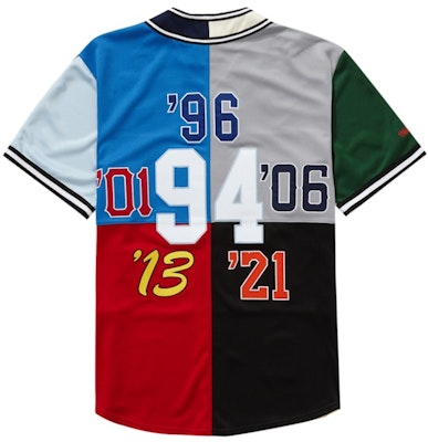 Supreme Mitchell & Ness Patchwork Baseball Jersey Multicolor Order Supreme Mitchell & Ness Patchwork Baseball Jersey Multicolor