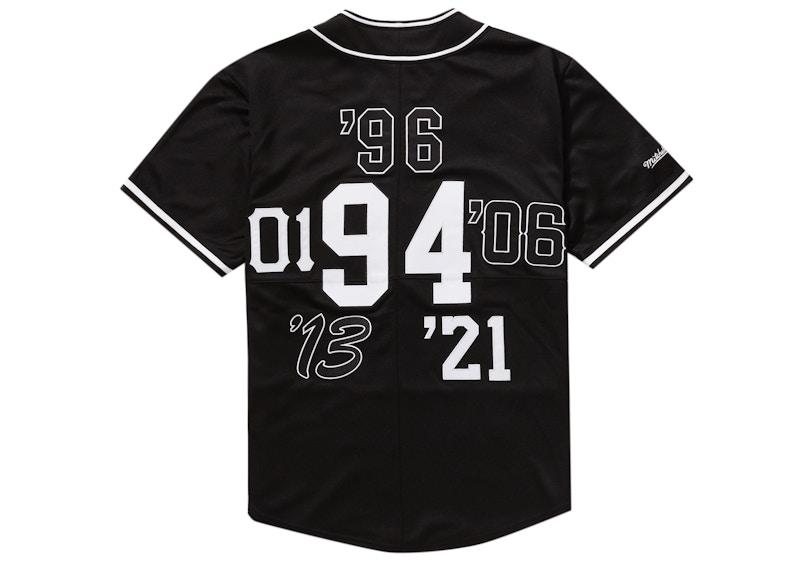 Order Supreme Mitchell & Ness Patchwork Baseball Jersey Black