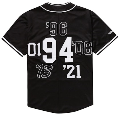 Supreme Mitchell & Ness Patchwork Baseball Jersey Black Order Supreme Mitchell & Ness Patchwork Baseball Jersey Black