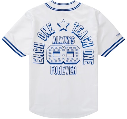 Supreme 米切爾&內斯緞面棒球外套 白色 Order Supreme 米切爾&內斯緞面棒球外套 白色