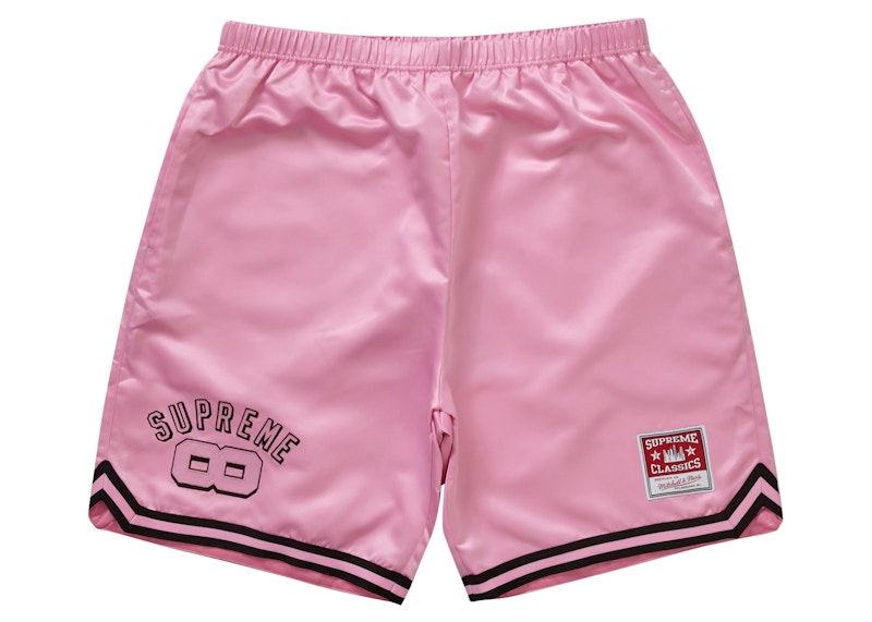 Supreme Mitchell & Ness Satin Basketball Short Pink