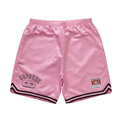 Supreme Mitchell & Ness Satin Basketball Short Pink
