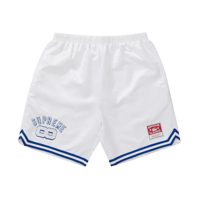 Supreme Mitchell & Ness Satin Basketball Short White