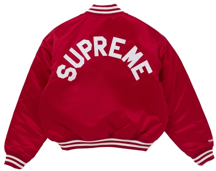 supreme-mitchell-and-ness-satin-varsity-jacket-fw-24-red