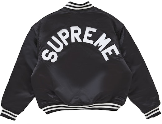 Supreme Mitchell & Ness 緞面棒球外套 (FW24) 黑色 Buy Supreme Mitchell & Ness 緞面棒球外套 (FW24) 黑色