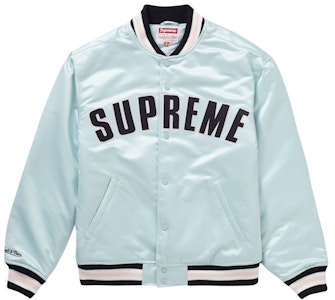 Supreme/Mitchell & Ness 薩丁校隊夾克 淺藍色 Order Supreme/Mitchell & Ness 薩丁校隊夾克 淺藍色