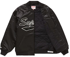 Supreme Mitchell & Ness 亮片標誌黑色棒球外套 Order Supreme Mitchell & Ness 亮片標誌黑色棒球外套