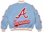 Order Supreme Mitchell & Ness Teams Varsity Jacket Blue