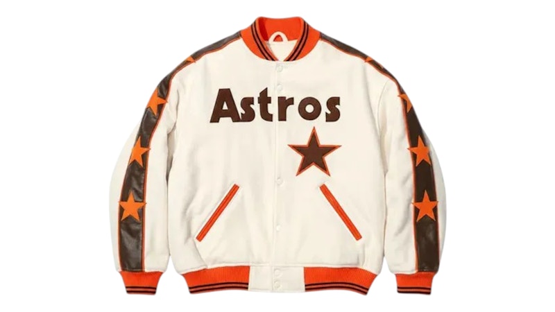 Supreme Mitchell & Ness Teams Varsity Jacket Natural