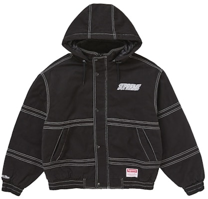 Supreme Mitchell & Ness Twill Stadium Jacket Black Buy Supreme Mitchell & Ness Twill Stadium Jacket Black
