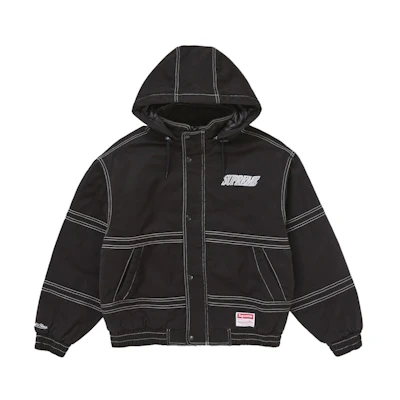 Supreme Mitchell & Ness Twill Stadium Jacket Black