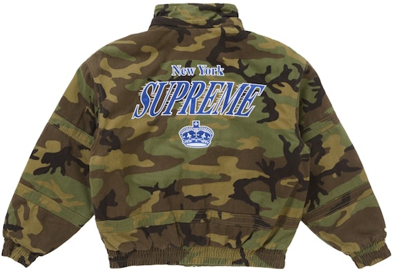 Supreme Mitchell & Ness Twill Stadium Jacket Camo Purchase Supreme Mitchell & Ness Twill Stadium Jacket Camo