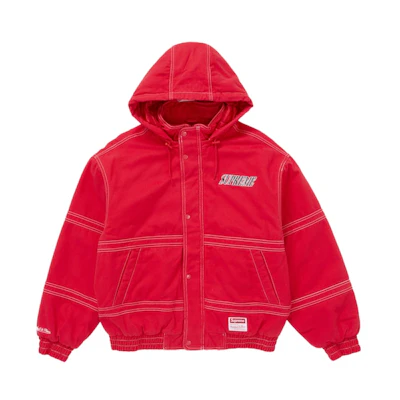 Supreme Mitchell & Ness Twill Stadium Jacket Red