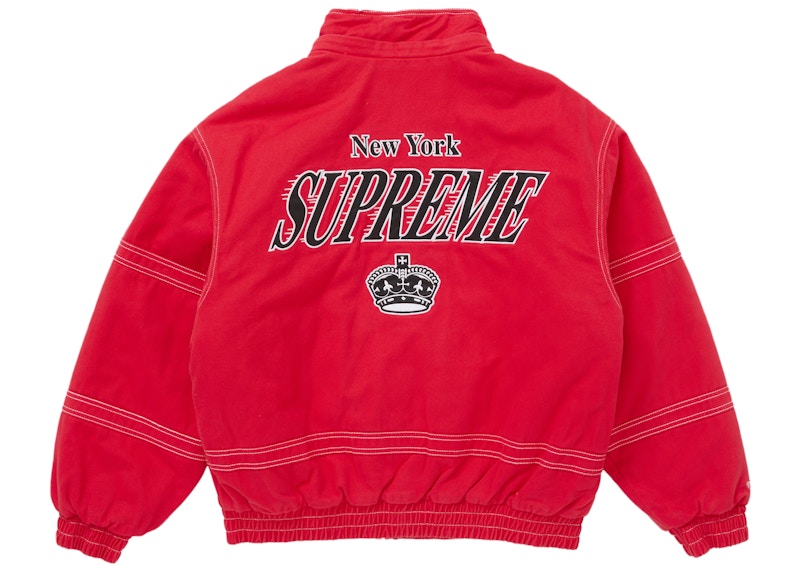 Supreme Mitchell & Ness Twill Stadium Jacket Red 圖 5