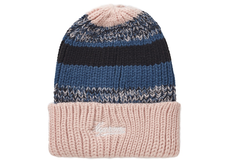 Supreme Mixed Stripe Beanie Pink (FW21)