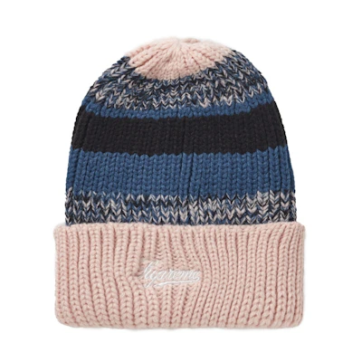 Supreme Mixed Stripe Beanie Pink (FW21)