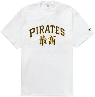 Supreme MLB Kaos Tim Pittsburgh Pirates Kanji Putih Buy Supreme MLB Kaos Tim Pittsburgh Pirates Kanji Putih