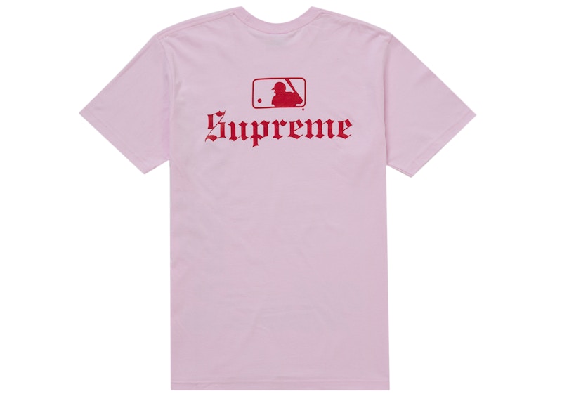 Supreme MLB Teams Sox Tee Light Pink 圖 2