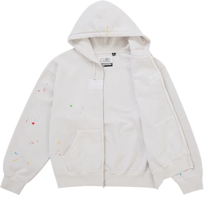 Supreme MM6 Maison Margiela Box Logo Zip Up Hooded Sweatshirt White Order Supreme MM6 Maison Margiela Box Logo Zip Up Hooded Sweatshirt White