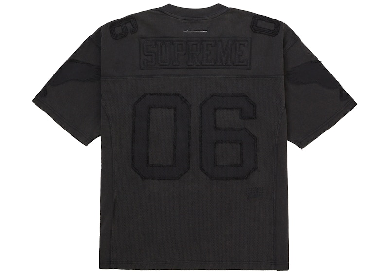 Order Supreme MM6 Maison Margiela Camiseta de Fútbol de Algodón Negra