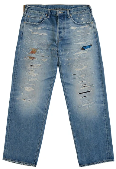 supreme-mm-6-maison-margiela-distressed-loose-fit-selvedge-jean-blue