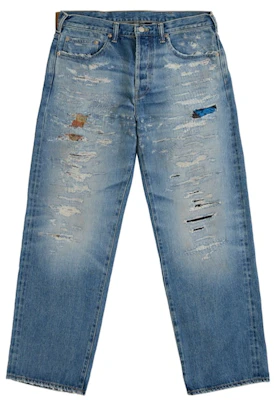 Supreme MM6 Maison Margiela Jeans Azul Holgado Desgastado Selvedge Buy Supreme MM6 Maison Margiela Jeans Azul Holgado Desgastado Selvedge