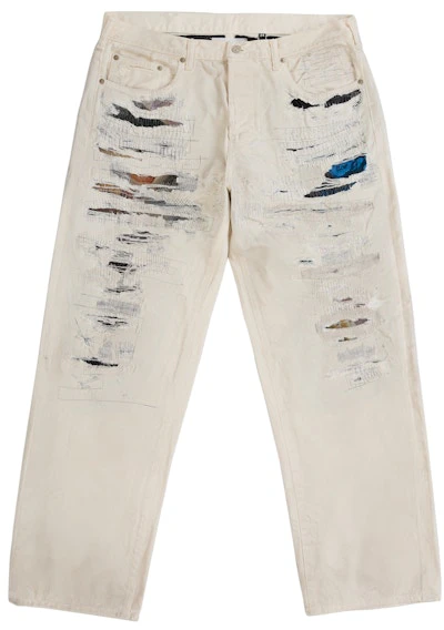 supreme-mm-6-maison-margiela-distressed-loose-fit-selvedge-jean-white