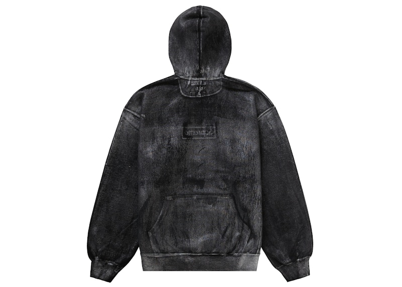 Order Supreme MM6 Maison Margiela箔盒标志连帽卫衣黑色