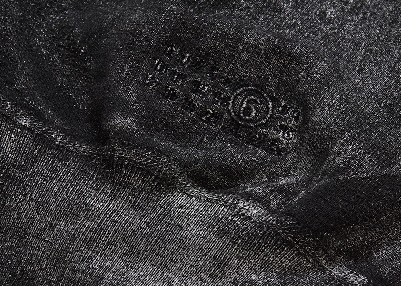 Shop Supreme MM6 Maison Margiela箔盒标志连帽卫衣黑色