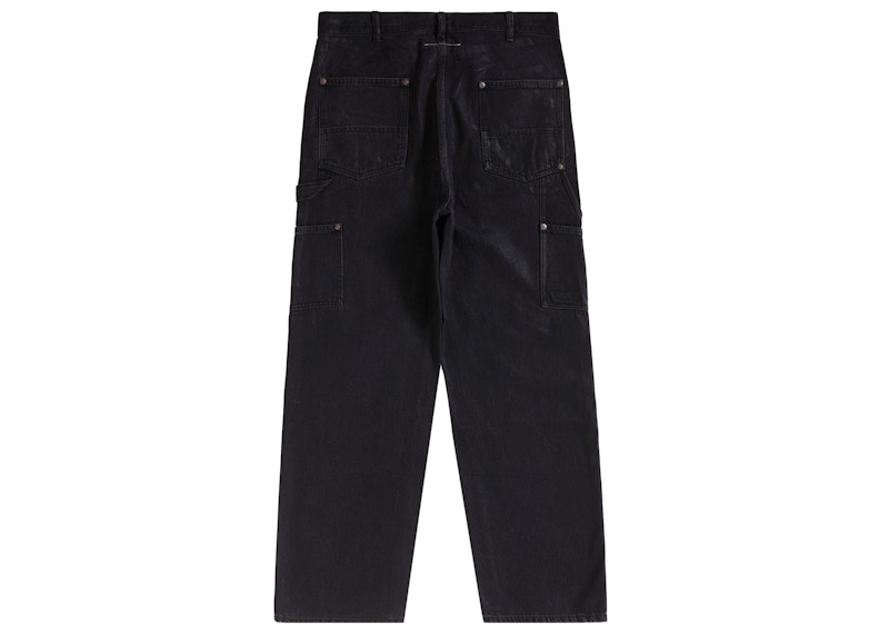 Order Supreme MM6 Maison Margiela 銀箔雙膝畫家褲 黑色