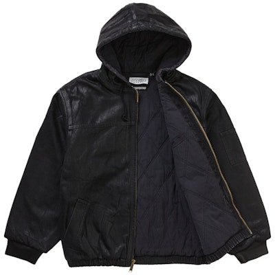 Supreme MM6 Maison Margiela Jaket Hoodie Kerja Foil Hitam Order Supreme MM6 Maison Margiela Jaket Hoodie Kerja Foil Hitam