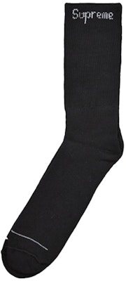 Supreme MM6 Maison Margiela Hanes Crew Socks (1 Pack) Black Shop Supreme MM6 Maison Margiela Hanes Crew Socks (1 Pack) Black