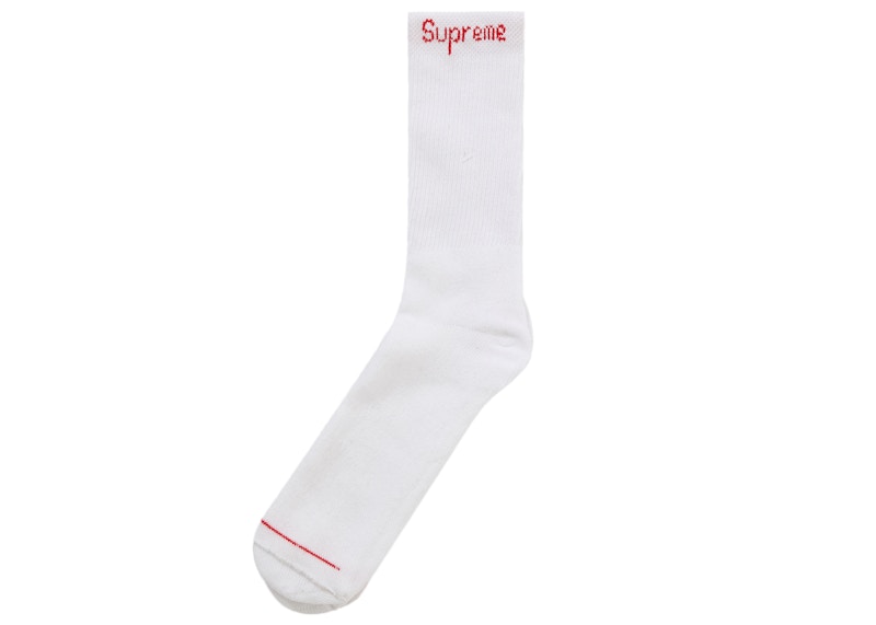 Shop Supreme MM6 Maison Margiela Hanes 白色船袜 (1包)