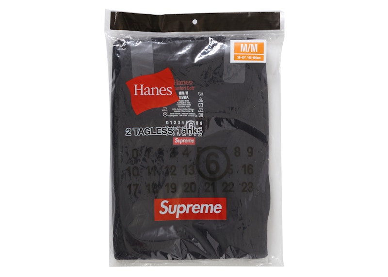 Supreme MM6 Maison Margiela Hanes Tagless Tank Top (2 Pack) Black