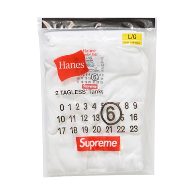 Supreme MM6 Maison Margiela Hanes Tagless Tank Top (2 Pack) White