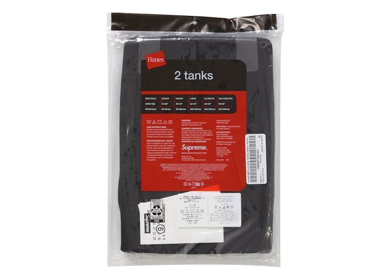 Order Supreme MM6 Maison Margiela Hanes Camiseta sin Etiquetas (2 Pack) Negra