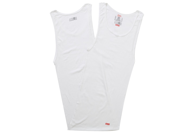 Lookbook 슈프림 MM6 메종 마르지엘라 헤인즈 태그리스 탱크탑 (2팩) 화이트
