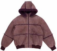 Supreme MM6 Maison Margiela Hooded Shearling Bomber Jacket Purple Supreme MM6 Maison Margiela Hooded Shearling Bomber Jacket Purple